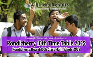 Pondicherry SSLC 10th Exam Schedule 2025 PDF Download